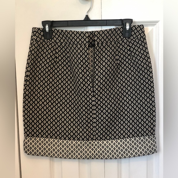 NWT Loft Black & Ivory A-line Skirt - Picture 6 of 10